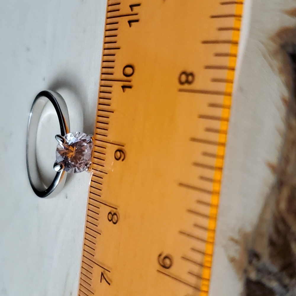 Sterling Silver Solitaire Ring - Picture 5 of 7